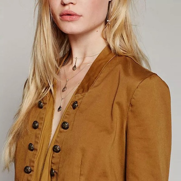 Romantic Ruffles Military JACKET Coat Gingersnap - Picture 5 of 5